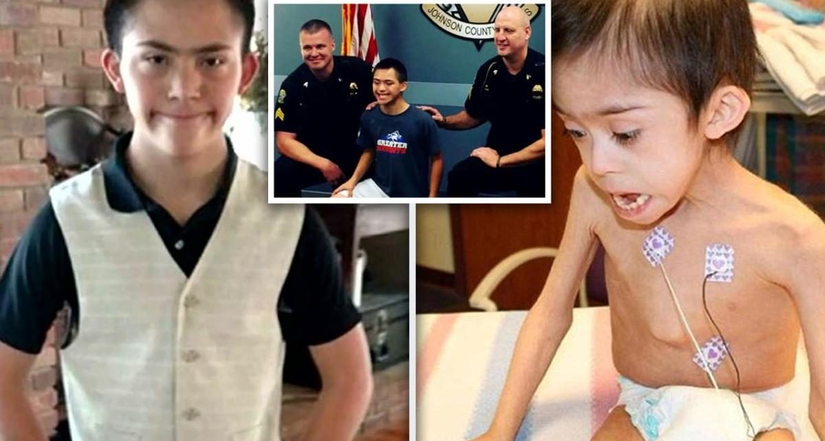Boy With Down Syndrome Found Starving And Locked In Attic Is Reunited With Officers Who Rescued Him