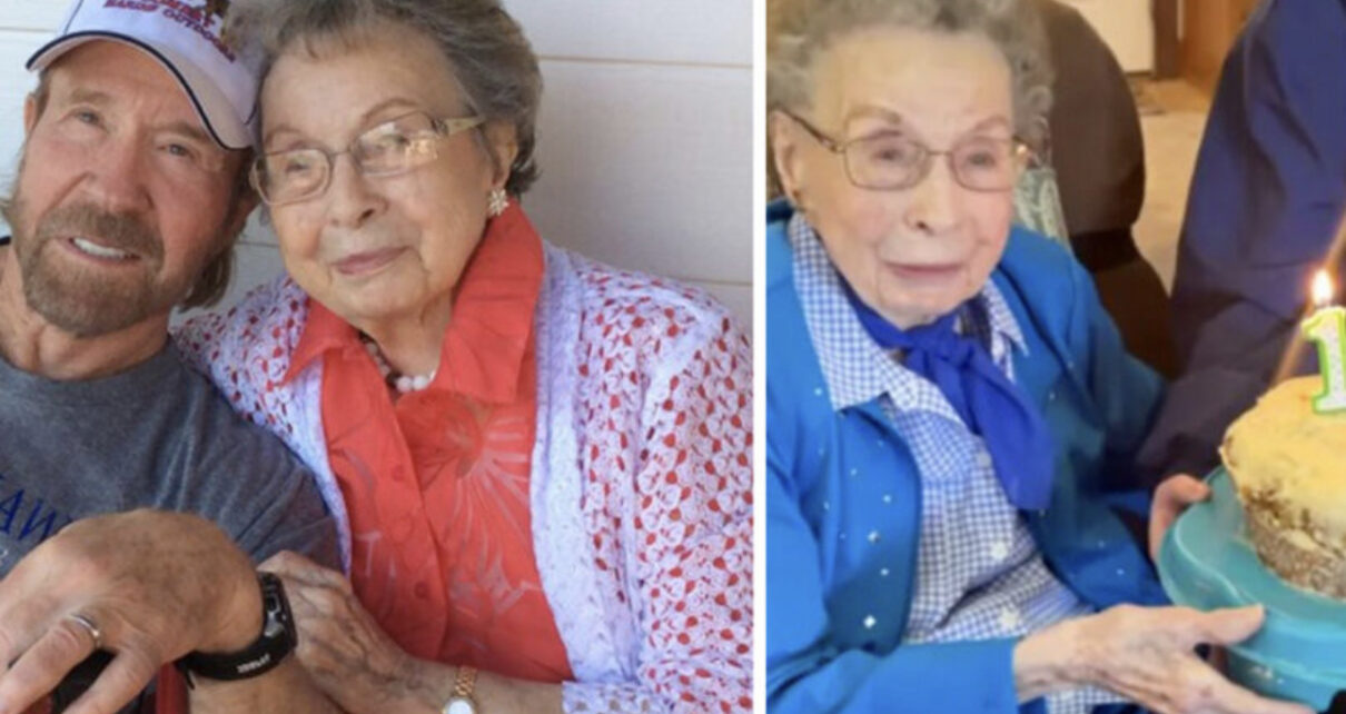 Chuck Norris Honors Mom As She Turns 102 – She Worked Nights To Get Her 3 Sons Out Of Poverty