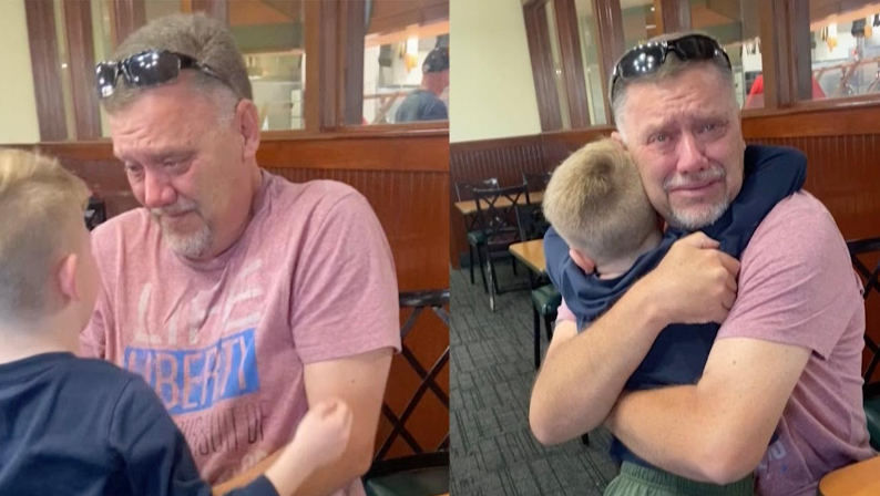 Emotional Moments When Grandson Surprises His Grandpa At Restaurant, To Many Tears In This Video..