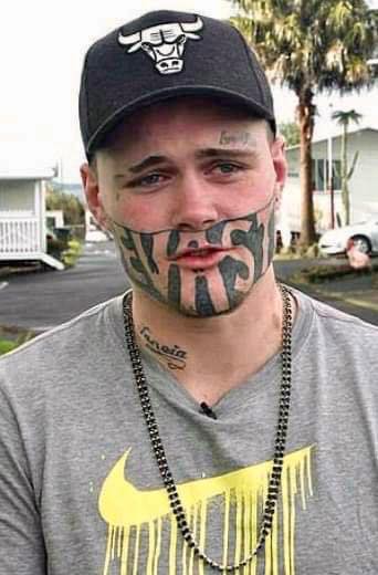 Unemployed Dad With Disturbing Face Tattoo Begs For Job On Facebook