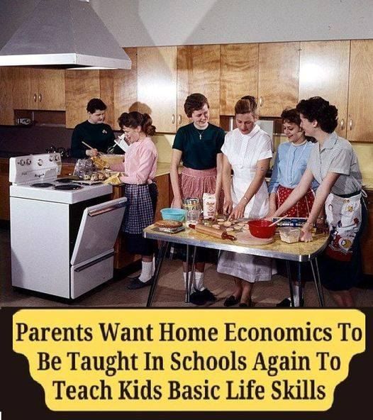 Parents Want Home Economics To Be Taught In Schools Again To Teach Kids Basic Life Skills