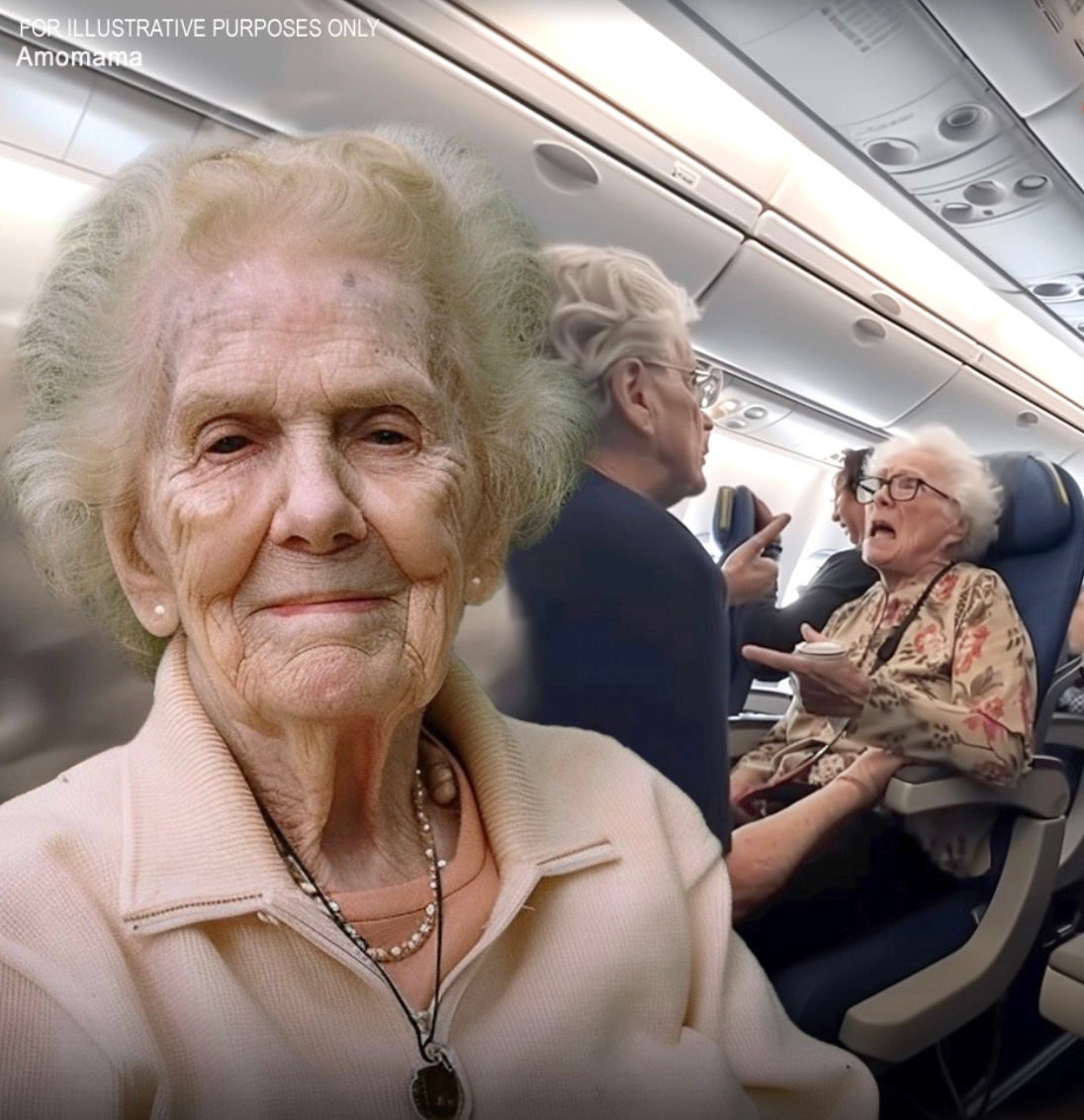 Elderly Woman Shunned in Business Class Until Young Boy’s Picture Drops from Her Purse
